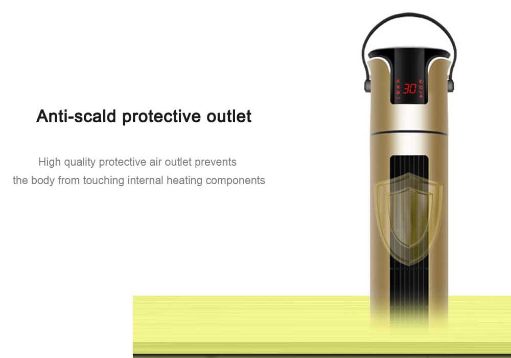 ZG - NSB - 2000 Home Remote Control Electric Heating Power-saving Waterproof Tower Type Heater - Rose Gold ZG - NSB - 2000 Home Remote Control Electric Heating Power-saving Waterproof Tower Type Heater - Rose Gold