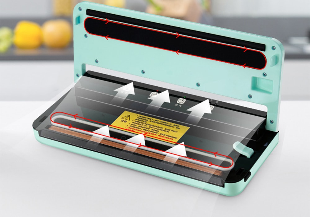 Small Household Vacuum Compression Packaging Machine Food Preservation Commercial Laminating Tool- Light Slate Small Household Vacuum Compression Packaging Machine Food Preservation Commercial Laminating Tool- Light Slate