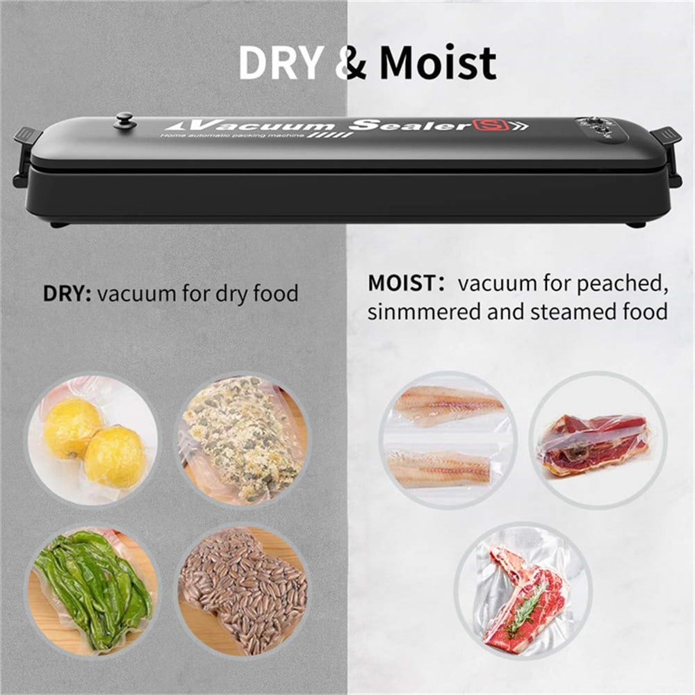 Vacuum Sealer Hand Pump Keep Food Saver Longer-Storage Bags Kitchen Tools Set- Black EU Plug Vacuum Sealer Hand Pump Keep Food Saver Longer-Storage Bags Kitchen Tools Set- Black EU Plug