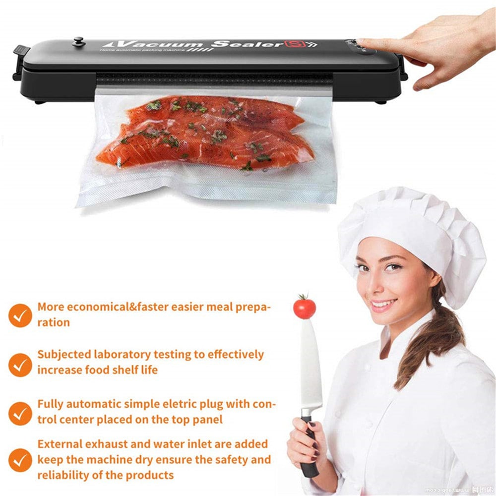 Vacuum Sealer Hand Pump Keep Food Saver Longer-Storage Bags Kitchen Tools Set- Black EU Plug Vacuum Sealer Hand Pump Keep Food Saver Longer-Storage Bags Kitchen Tools Set- Black EU Plug