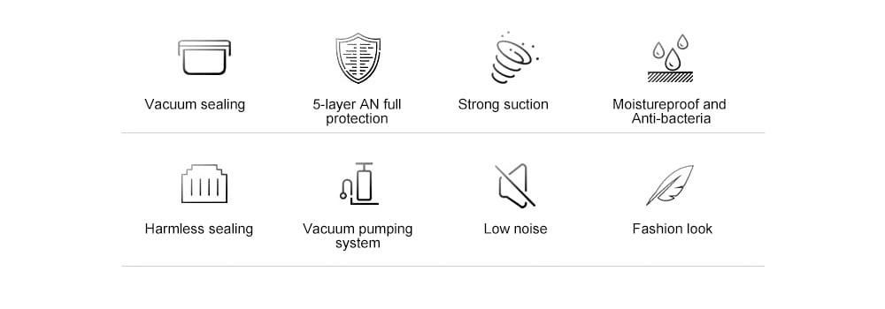 Vacuum Packaging Machine Household Automatic Small Sealer- Black Chinese Plug (2-pin) Vacuum Packaging Machine Household Automatic Small Sealer- Black Chinese Plug (2-pin)