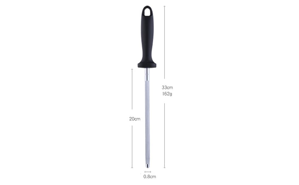 Stainless Steel Knife Stick Handheld Kitchen Sharpening Stone- Black Stainless Steel Knife Stick Handheld Kitchen Sharpening Stone- Black
