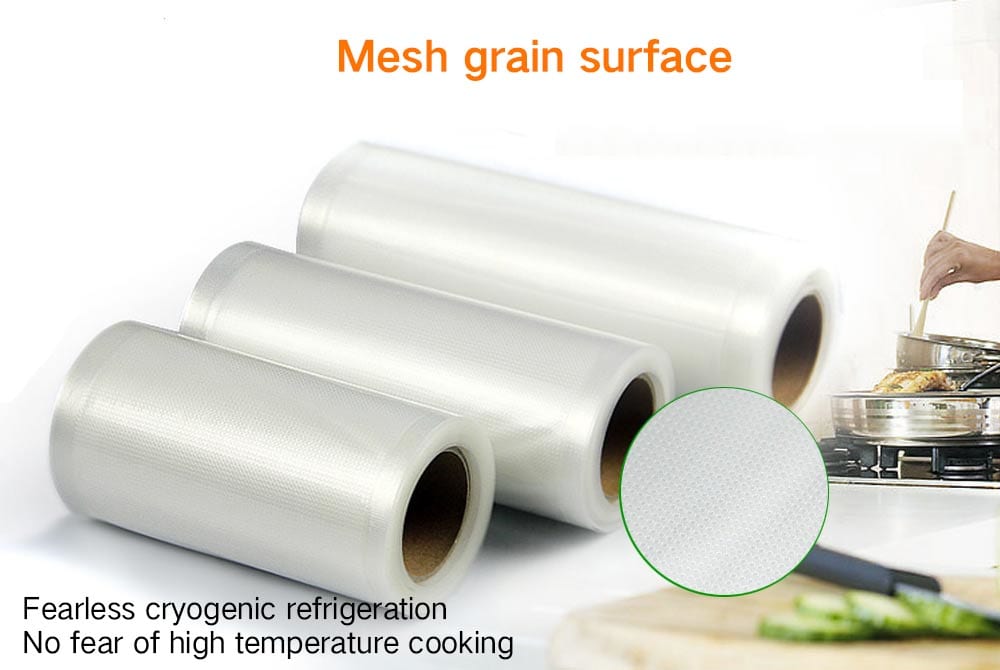 Vacuum Machine Special Grain Packaging Bag Food Preservation Bag Reticulated Vacuum Roll Bacon Sausage Sealed Plastic Bag- 12 cm (width) * 5 m (full length) * 16 silk Vacuum Machine Special Grain Packaging Bag Food Preservation Bag Reticulated Vacuum Roll Bacon Sausage Sealed Plastic Bag- 12 cm (width) * 5 m (full length) * 16 silk