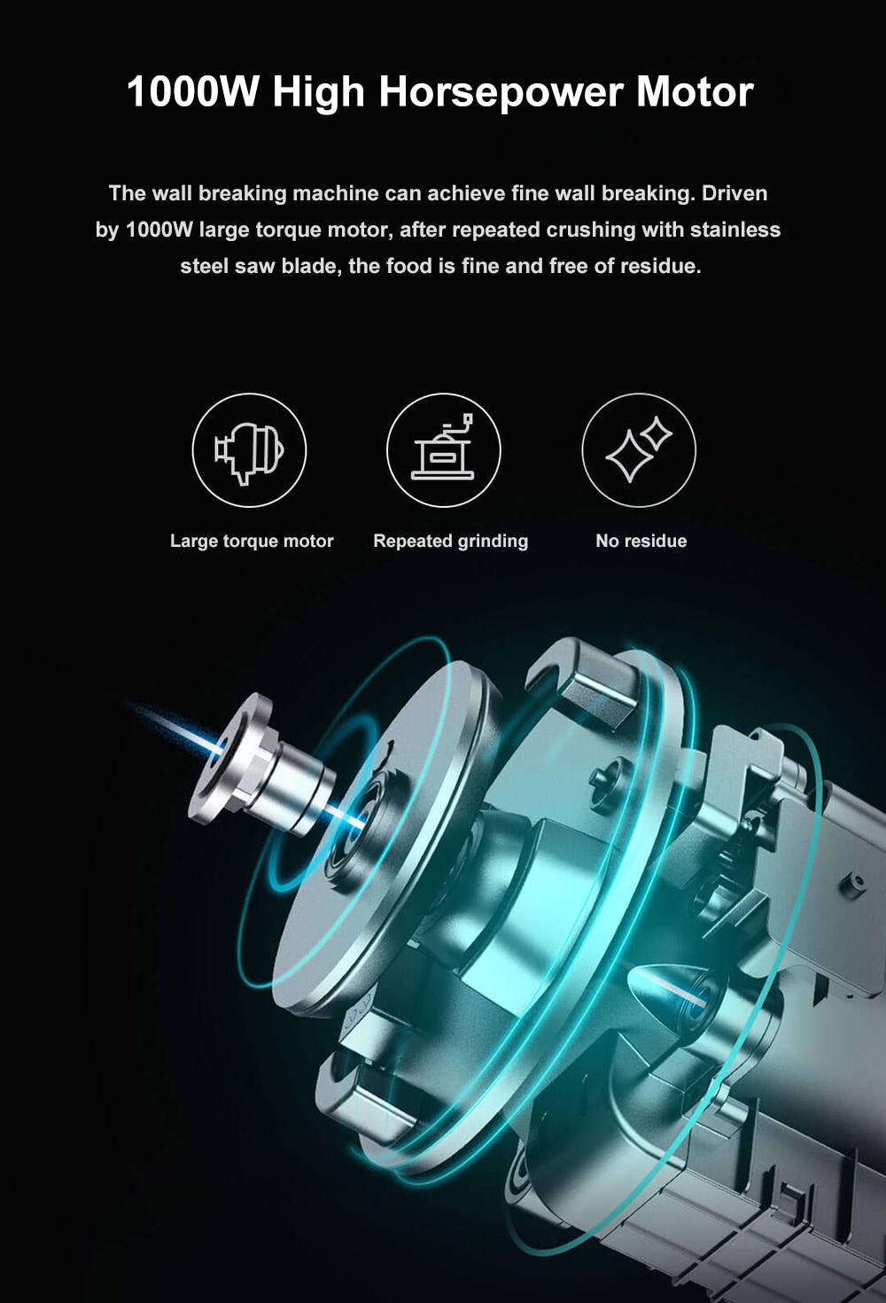 VIOMI VBH122 Smart Appointment One Machine Multi-purpose Broken Food Machine from Xiaomi Youpin- Black Eel VIOMI VBH122 Smart Appointment One Machine Multi-purpose Broken Food Machine from Xiaomi Youpin- Black Eel