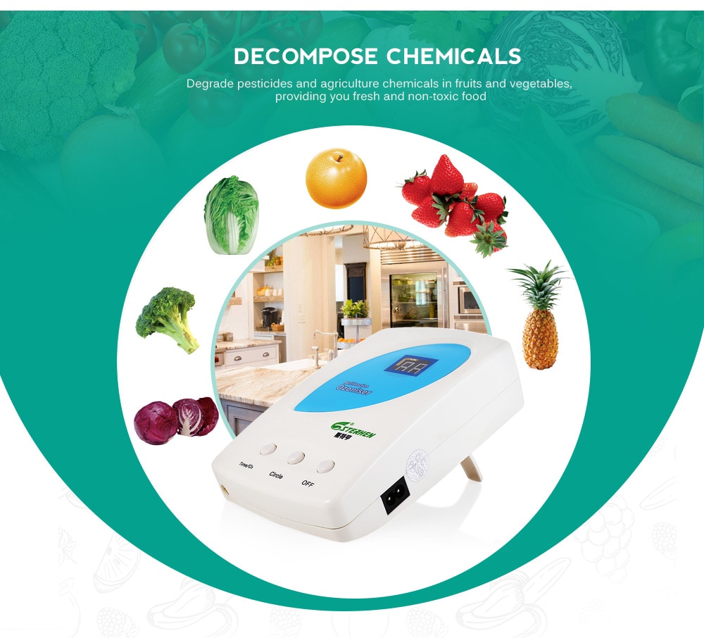 STERHEN V - 50 Ozone Generator O3 Sterilizer for Water Air Purification and Vegetable Fruit Cleaning- White EU Plug STERHEN V - 50 Ozone Generator O3 Sterilizer for Water Air Purification and Vegetable Fruit Cleaning- White EU Plug