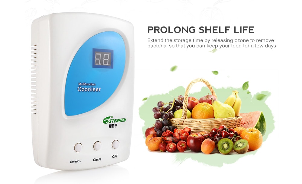 STERHEN V - 50 Ozone Generator O3 Sterilizer for Water Air Purification and Vegetable Fruit Cleaning- White EU Plug STERHEN V - 50 Ozone Generator O3 Sterilizer for Water Air Purification and Vegetable Fruit Cleaning- White EU Plug