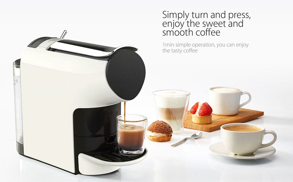 SCISHARE 19-bar Capsule Automatic Coffee Maker Espresso Machine- White SCISHARE 19-bar Capsule Automatic Coffee Maker Espresso Machine- White