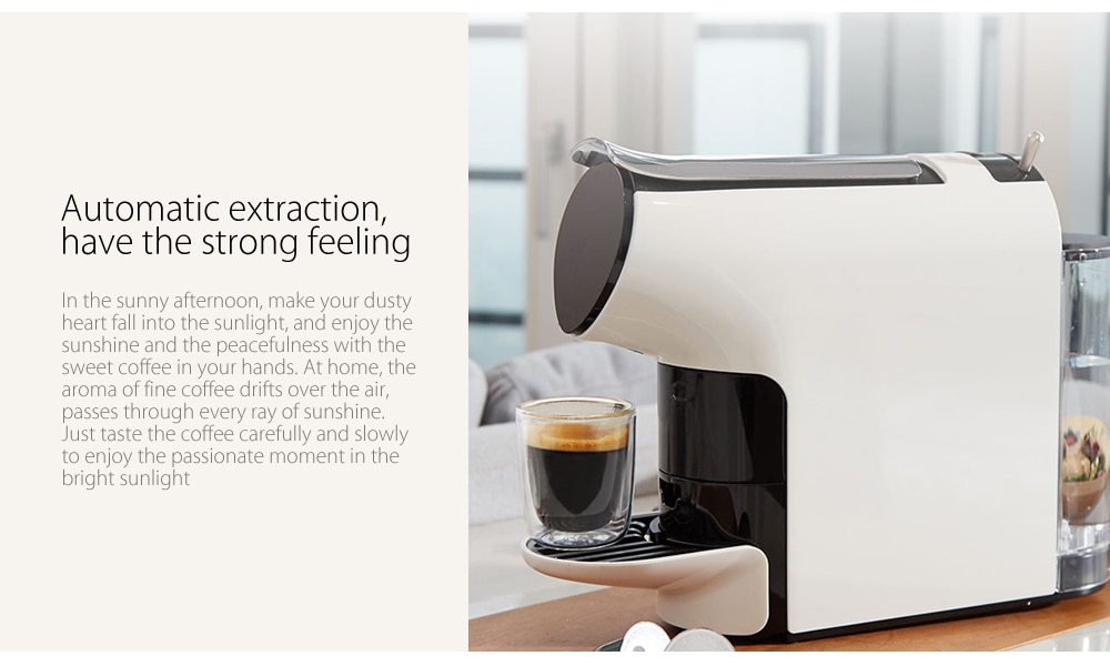 SCISHARE 19-bar Capsule Automatic Coffee Maker Espresso Machine- White SCISHARE 19-bar Capsule Automatic Coffee Maker Espresso Machine- White