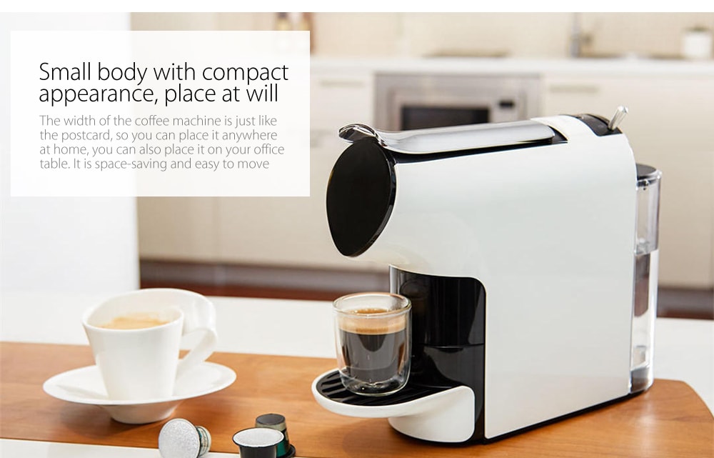 SCISHARE 19-bar Capsule Automatic Coffee Maker Espresso Machine- White SCISHARE 19-bar Capsule Automatic Coffee Maker Espresso Machine- White