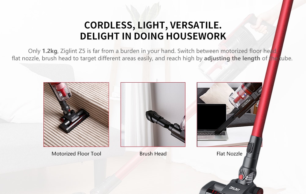 Ziglint Z5 Cordless Handheld Vacuum Cleaner- Red EU Ziglint Z5 Cordless Handheld Vacuum Cleaner- Red EU