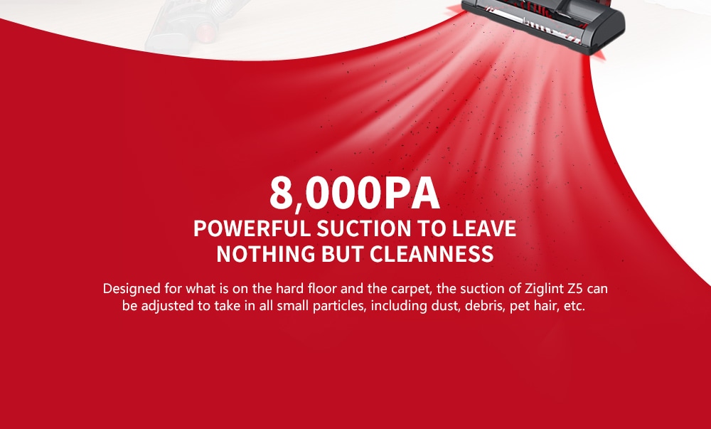 Ziglint Z5 Cordless Handheld Vacuum Cleaner- Red EU Ziglint Z5 Cordless Handheld Vacuum Cleaner- Red EU
