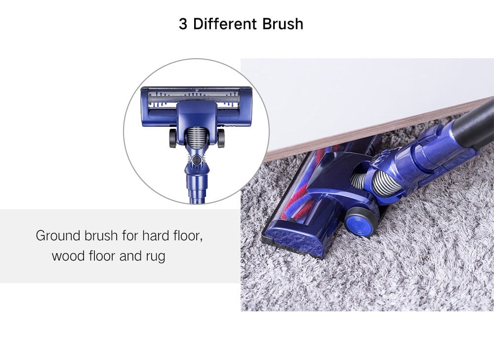 PUPPYOO WP536 Wireless Handheld Stick Vacuum Cleaner - Blue PUPPYOO WP536 Wireless Handheld Stick Vacuum Cleaner - Blue