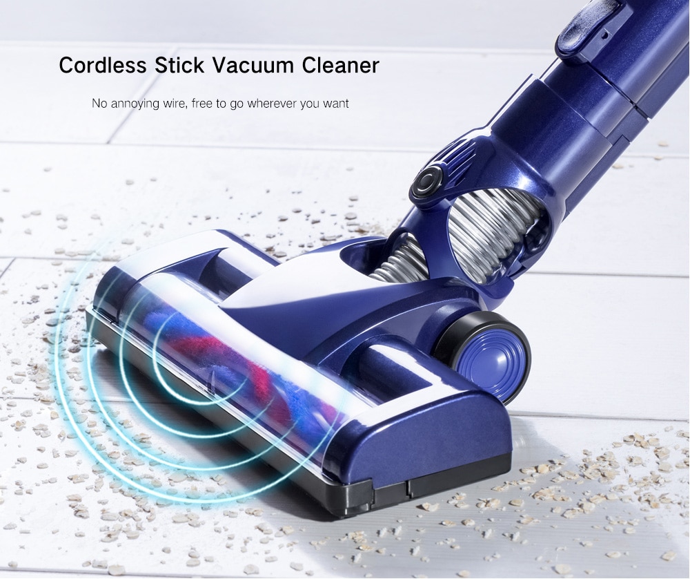 PUPPYOO WP536 Wireless Handheld Stick Vacuum Cleaner - Blue PUPPYOO WP536 Wireless Handheld Stick Vacuum Cleaner - Blue