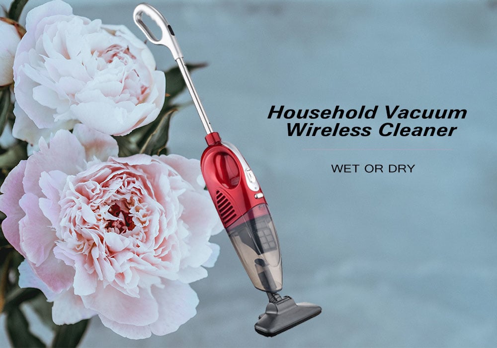 Power Dry and Dust Household Wireless Car Cordless Vacuum Cleaner- Red Power Dry and Dust Household Wireless Car Cordless Vacuum Cleaner- Red