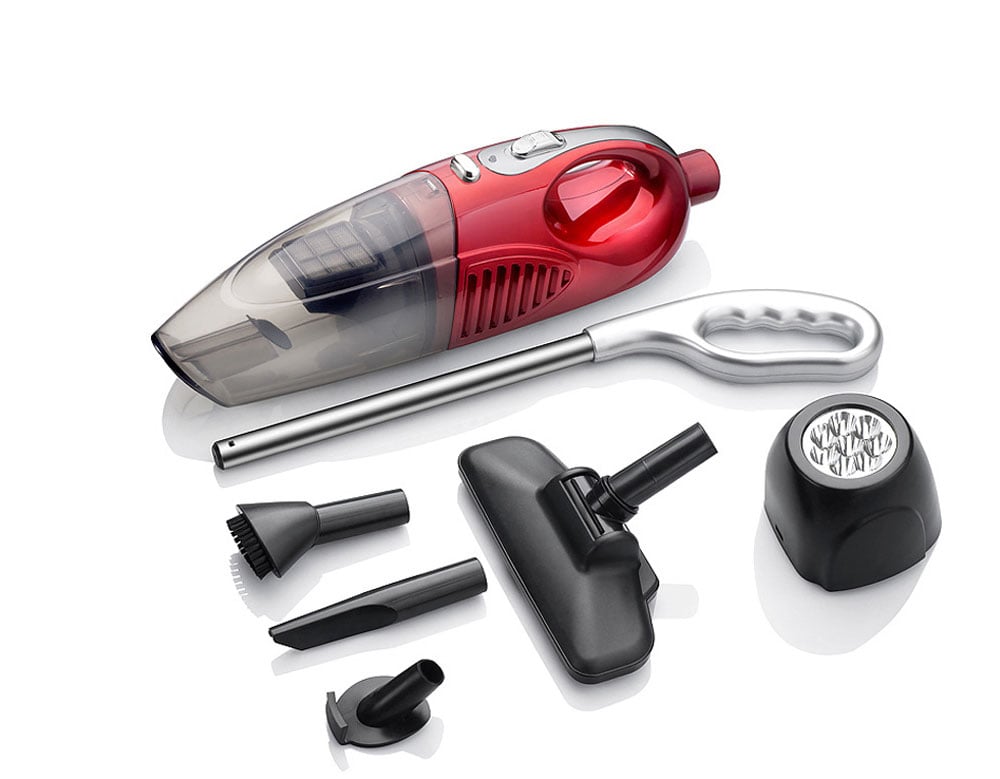 Power Dry and Dust Household Wireless Car Cordless Vacuum Cleaner- Red Power Dry and Dust Household Wireless Car Cordless Vacuum Cleaner- Red
