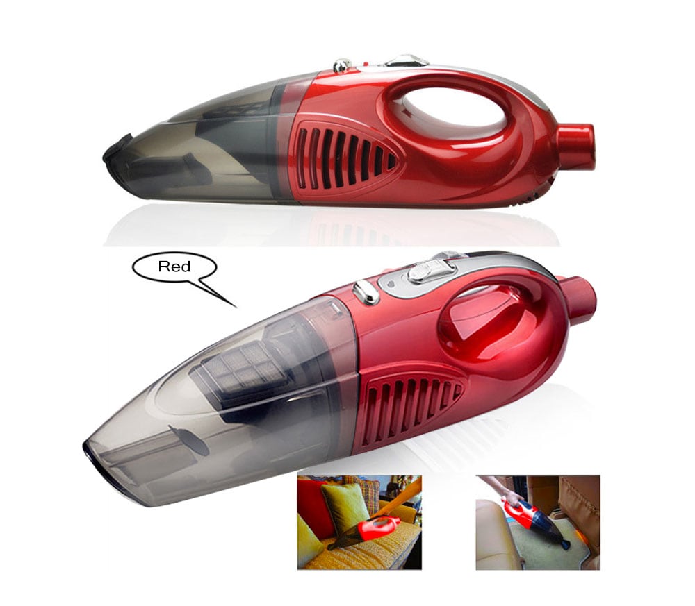 Power Dry and Dust Household Wireless Car Cordless Vacuum Cleaner- Red Power Dry and Dust Household Wireless Car Cordless Vacuum Cleaner- Red