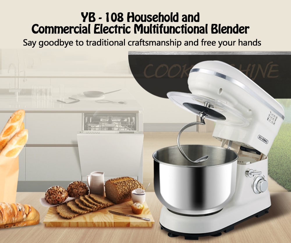 YB - 108 Commercial Electric Kneading Machine- White YB - 108 Commercial Electric Kneading Machine- White