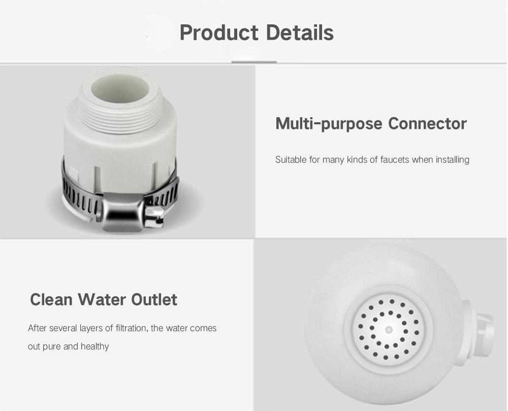 Water Purifier Household Faucet Filter Kitchen Drinking Fountain- Silver Water Purifier Household Faucet Filter Kitchen Drinking Fountain- Silver