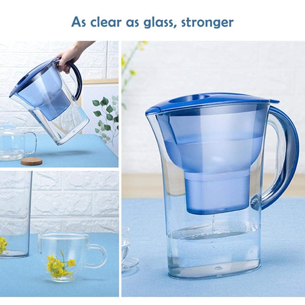 Water Filter Kettle 2.5L Antibacterial Purifier Pitcher Water Strainer Cup- Pastel Blue Water Filter Kettle 2.5L Antibacterial Purifier Pitcher Water Strainer Cup- Pastel Blue