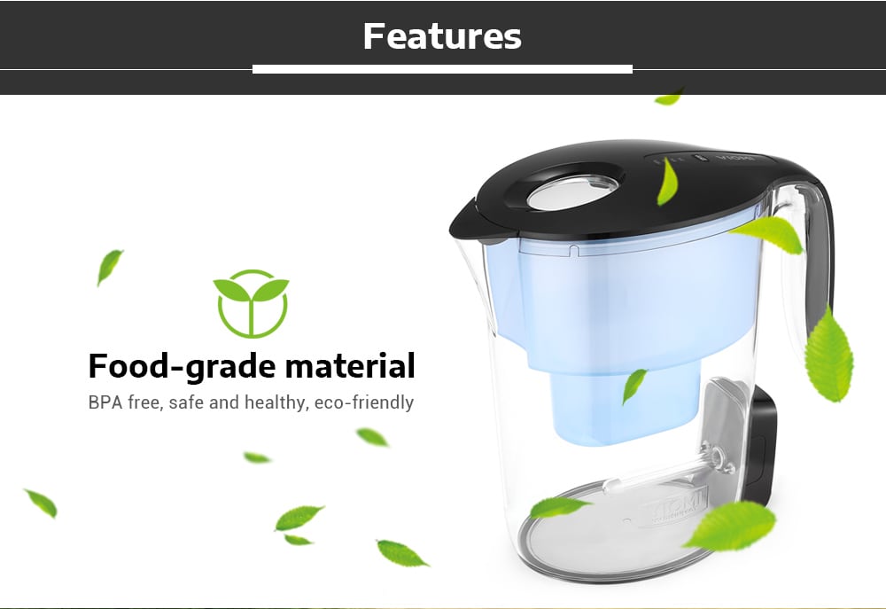 VIOMI VH1Z - A Smart UV Disinfection Multi Effect Water Filters Pitcher - Black VIOMI VH1Z - A Smart UV Disinfection Multi Effect Water Filters Pitcher - Black