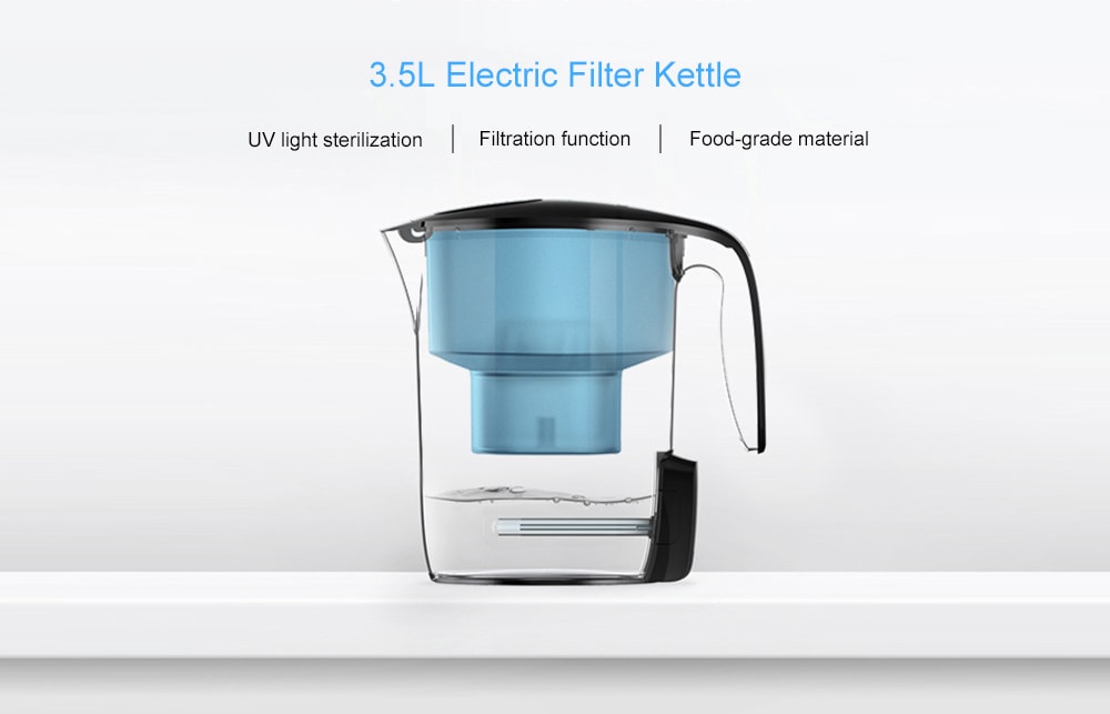 VIOMI MH1Z - A 3.5L Electric Filter Kettle Water Purification UV Sterilization- Black VIOMI MH1Z - A 3.5L Electric Filter Kettle Water Purification UV Sterilization- Black