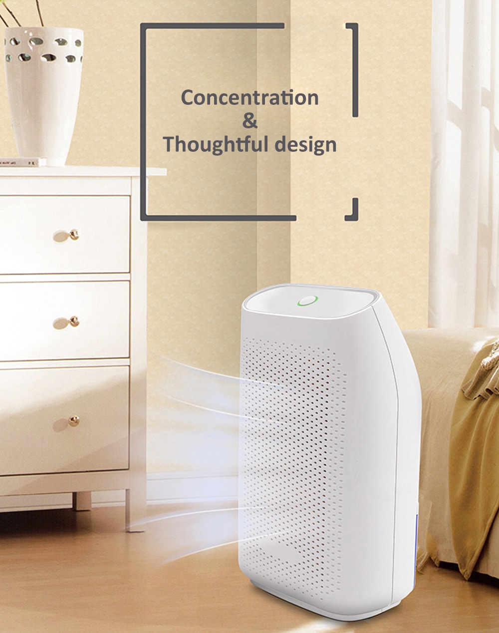T8 700ml Small Semiconductor Dehumidifier Household Moisture-proof Electronic Intelligent Dehumidifier- Milk White T8 700ml Small Semiconductor Dehumidifier Household Moisture-proof Electronic Intelligent Dehumidifier- Milk White