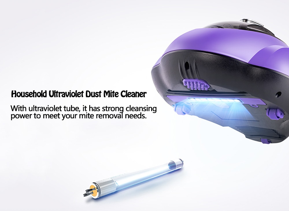 PUPPYOO WP606 Household Mini Vacuum Cleaner Ultraviolet Dust Mite Controller- Lovely Purple PUPPYOO WP606 Household Mini Vacuum Cleaner Ultraviolet Dust Mite Controller- Lovely Purple