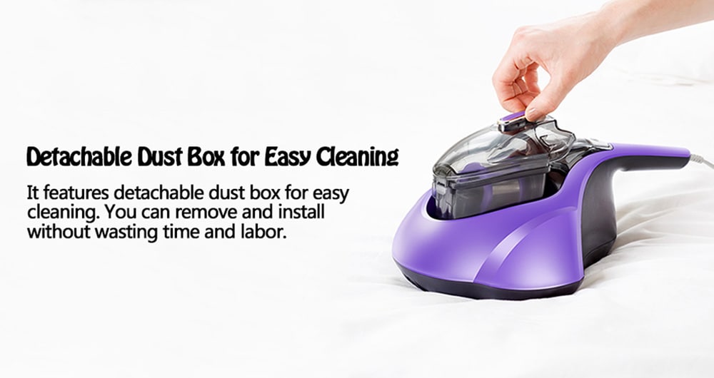 PUPPYOO WP606 Household Mini Vacuum Cleaner Ultraviolet Dust Mite Controller- Lovely Purple PUPPYOO WP606 Household Mini Vacuum Cleaner Ultraviolet Dust Mite Controller- Lovely Purple