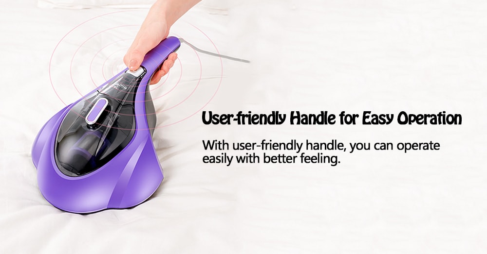 PUPPYOO WP606 Household Mini Vacuum Cleaner Ultraviolet Dust Mite Controller- Lovely Purple PUPPYOO WP606 Household Mini Vacuum Cleaner Ultraviolet Dust Mite Controller- Lovely Purple