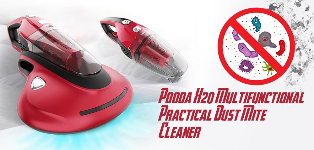 Pooda X20 Multifunctional Practical Dust Mite Cleaner- Cherry Red EU Plug Pooda X20 Multifunctional Practical Dust Mite Cleaner- Cherry Red EU Plug
