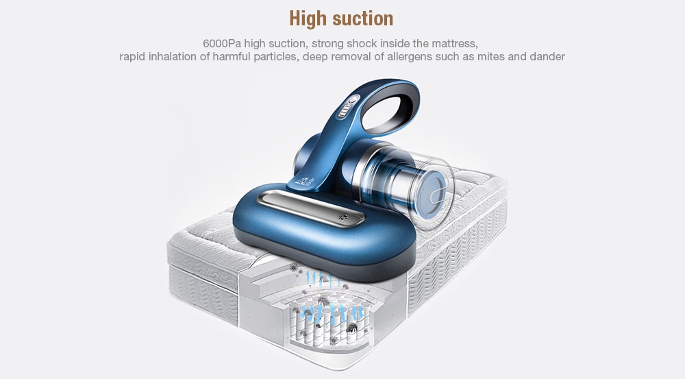 PUPPYOO WP610JP Handheld Wireless Mite Remove Machine- Silk Blue PUPPYOO WP610JP Handheld Wireless Mite Remove Machine- Silk Blue