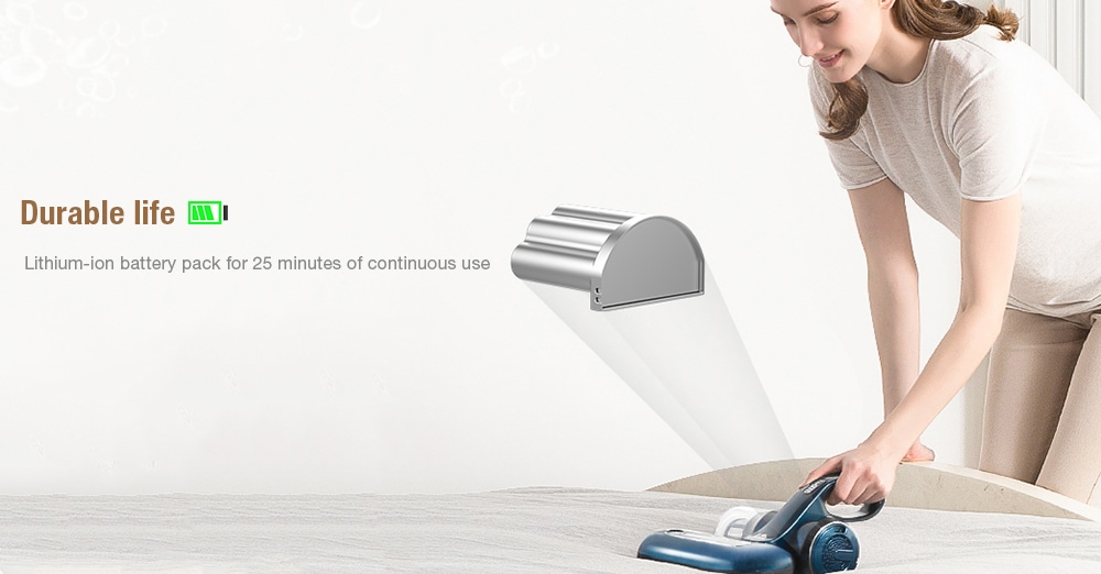 PUPPYOO WP610JP Handheld Wireless Mite Remove Machine- Silk Blue PUPPYOO WP610JP Handheld Wireless Mite Remove Machine- Silk Blue