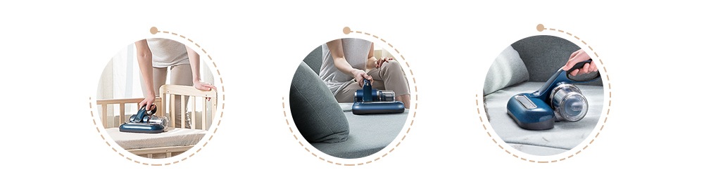PUPPYOO WP610JP Handheld Wireless Mite Remove Machine- Silk Blue PUPPYOO WP610JP Handheld Wireless Mite Remove Machine- Silk Blue