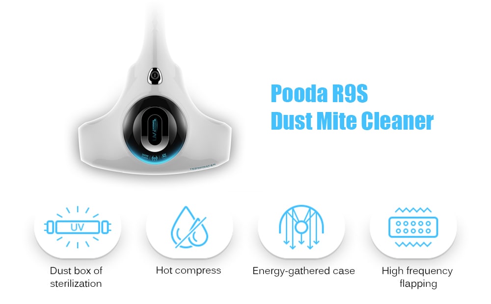 Pooda R9S Wired Handheld Detachment Dust Mite Cleaner- White Pooda R9S Wired Handheld Detachment Dust Mite Cleaner- White