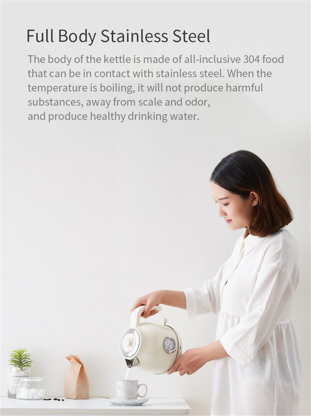QCOOKER 1.7L / 1800W Retro Electric Kettle with Watch Thermometer Display from Xiaomi- Hazel Green QCOOKER 1.7L / 1800W Retro Electric Kettle with Watch Thermometer Display from Xiaomi- Hazel Green