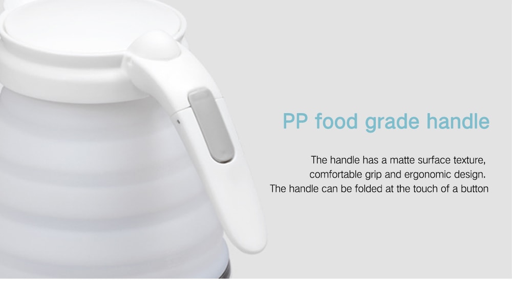 T-Colors TK1802 Travel Mini Folding Portable Electric Kettle - Milk White T-Colors TK1802 Travel Mini Folding Portable Electric Kettle - Milk White
