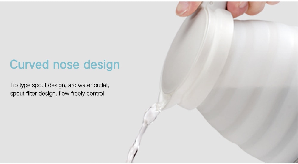 T-Colors TK1802 Travel Mini Folding Portable Electric Kettle - Milk White T-Colors TK1802 Travel Mini Folding Portable Electric Kettle - Milk White