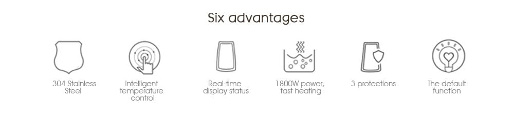 VIOMI V - SK152B Intelligent Thermostat Anti-scalding Household 304 Stainless Steel Electric Kettle from Xiaomi youpin- Night VIOMI V - SK152B Intelligent Thermostat Anti-scalding Household 304 Stainless Steel Electric Kettle from Xiaomi youpin- Night