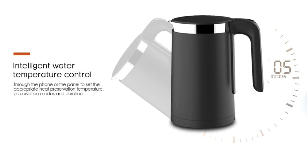 VIOMI V - SK152B Intelligent Thermostat Anti-scalding Household 304 Stainless Steel Electric Kettle from Xiaomi youpin- Night VIOMI V - SK152B Intelligent Thermostat Anti-scalding Household 304 Stainless Steel Electric Kettle from Xiaomi youpin- Night