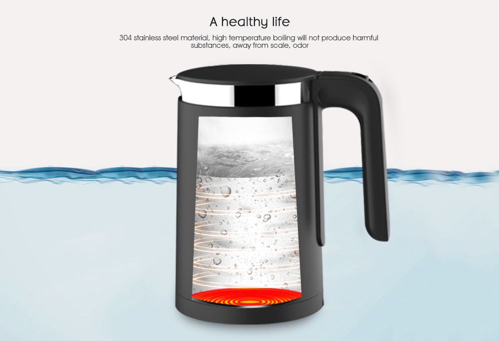VIOMI V - SK152B Intelligent Thermostat Anti-scalding Household 304 Stainless Steel Electric Kettle from Xiaomi youpin- Night VIOMI V - SK152B Intelligent Thermostat Anti-scalding Household 304 Stainless Steel Electric Kettle from Xiaomi youpin- Night