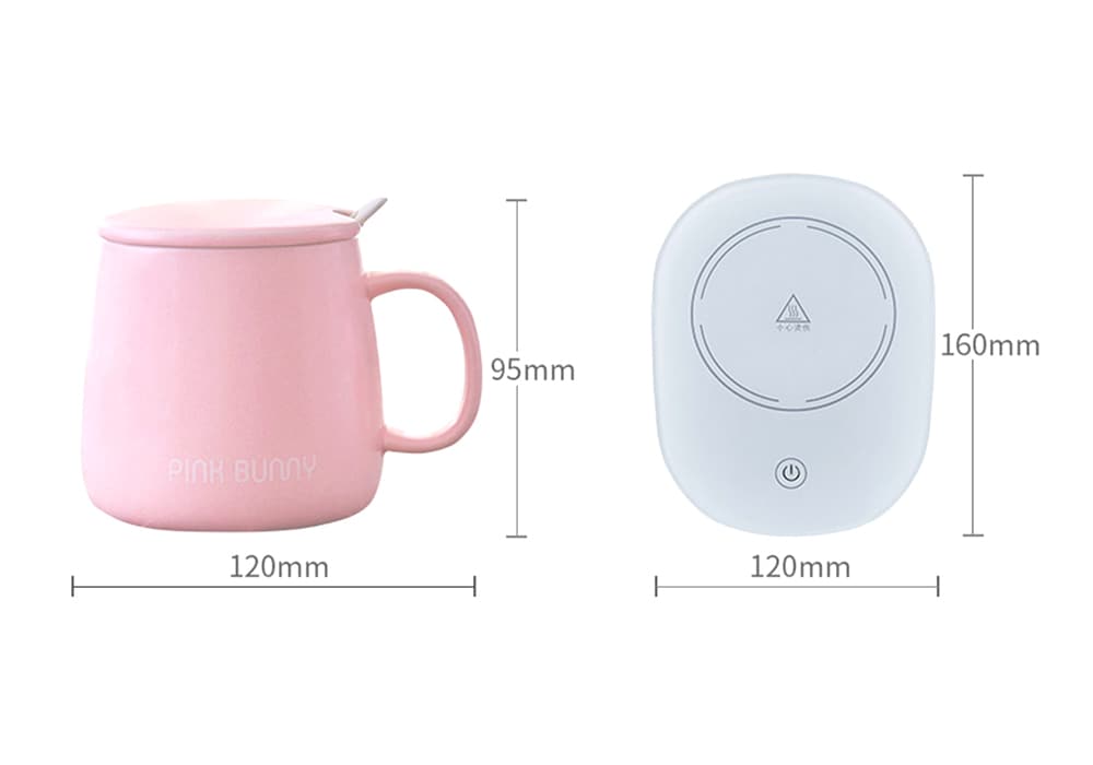 Warm Milk Insulation Base Coaster Household Thermostatic Electric Hot Water Cup - Pink Warm Milk Insulation Base Coaster Household Thermostatic Electric Hot Water Cup - Pink