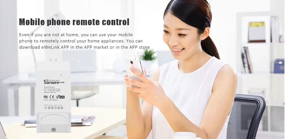 Sonoff Pow R2 WiFi Intelligent Remote Power Monitor Electricity Statistics Current Metering Switch Modification Part- White Sonoff Pow R2 WiFi Intelligent Remote Power Monitor Electricity Statistics Current Metering Switch Modification Part- White