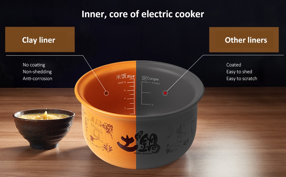 Zoinada RF - 352ACTC 3.5L Touch Type Electric Rice Cooker with Ceramic Uncoated Liner- Tan Zoinada RF - 352ACTC 3.5L Touch Type Electric Rice Cooker with Ceramic Uncoated Liner- Tan