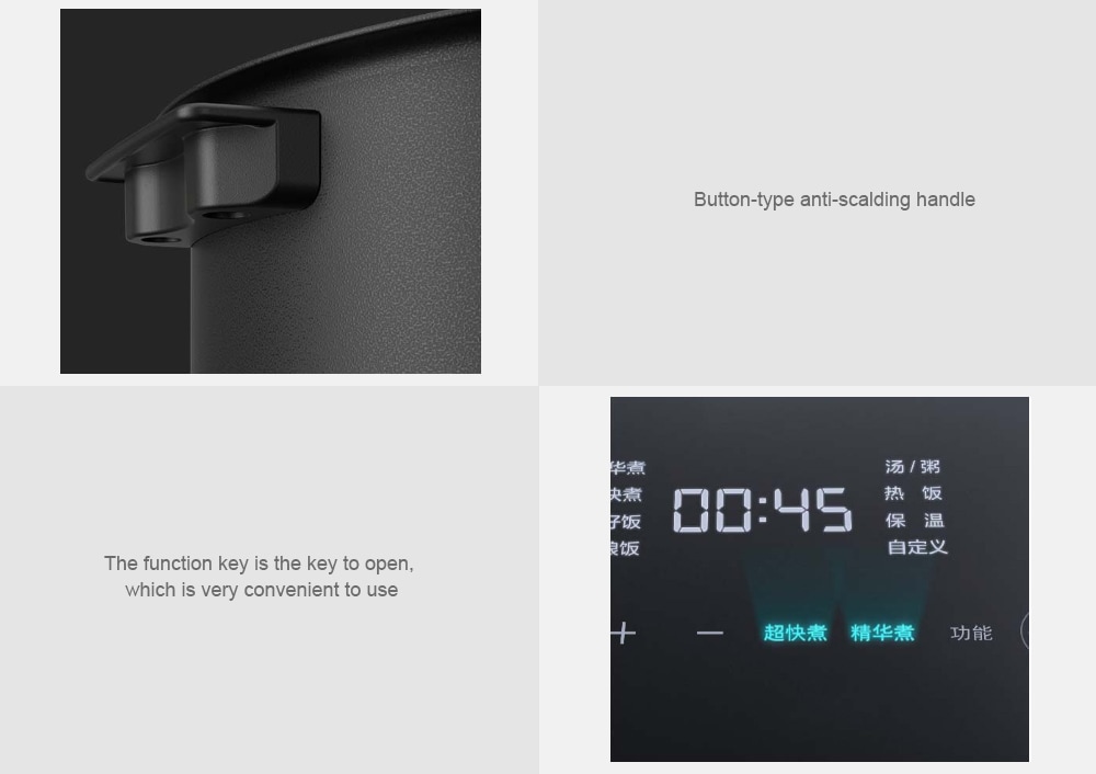 VIOMI VXFB40B - IH Intelligent Multifunctional Rice Cooker from Xiaomi youpin- Carbon Gray VIOMI VXFB40B - IH Intelligent Multifunctional Rice Cooker from Xiaomi youpin- Carbon Gray