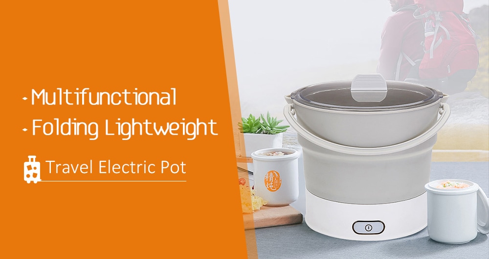 S - 201 Multifunctional Folding Travel Electric Pot- Gray Goose Chinese Plug (3-pin) S - 201 Multifunctional Folding Travel Electric Pot- Gray Goose Chinese Plug (3-pin)