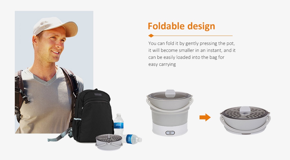 S - 201 Multifunctional Folding Travel Electric Pot- Gray Goose Chinese Plug (3-pin) S - 201 Multifunctional Folding Travel Electric Pot- Gray Goose Chinese Plug (3-pin)