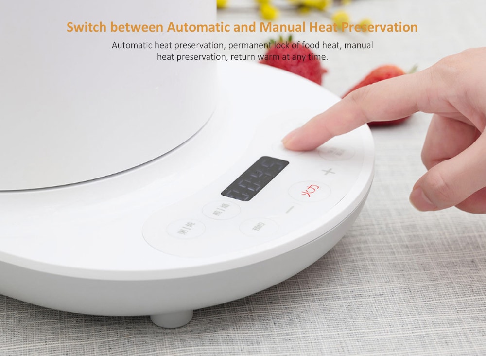 QCOOKER CR - DR01 Multifunction Adjustable Firepower Electric Food Warmer from Xiaomi Youpin- White QCOOKER CR - DR01 Multifunction Adjustable Firepower Electric Food Warmer from Xiaomi Youpin- White