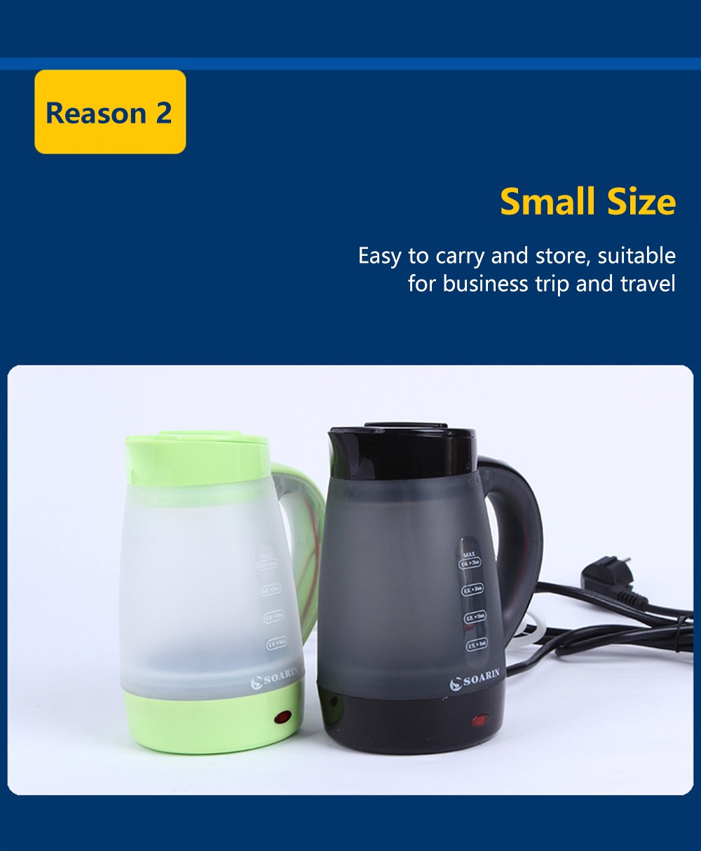 SOARIN Portable Electric Kettle Hand-held Clothes Ironing Machine- Mint green SOARIN Portable Electric Kettle Hand-held Clothes Ironing Machine- Mint green
