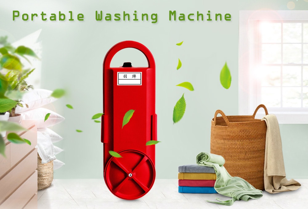 Small Portable Washing Machine Cloth Washer- Love Red US Plug Small Portable Washing Machine Cloth Washer- Love Red US Plug