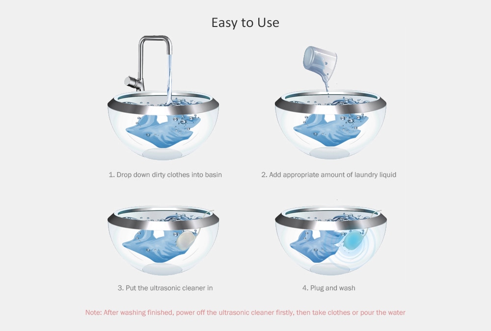 QP001 Ultrasonic Bubble Mini Washing Machine Fruit Cleaner- White QP001 Ultrasonic Bubble Mini Washing Machine Fruit Cleaner- White